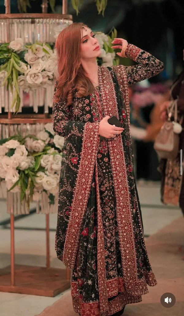 HARIS SHAKEEL BLACK FLORAL