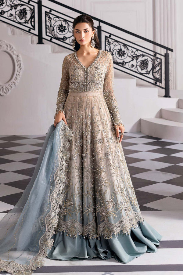 MARIA B UNSTITCHED EMBROIDERED NET SUIT BD-3002